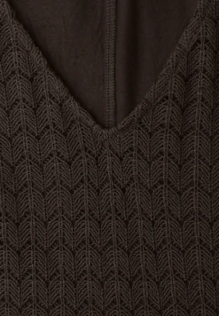 Midi-Kleid mit V-Neck aus Spitze