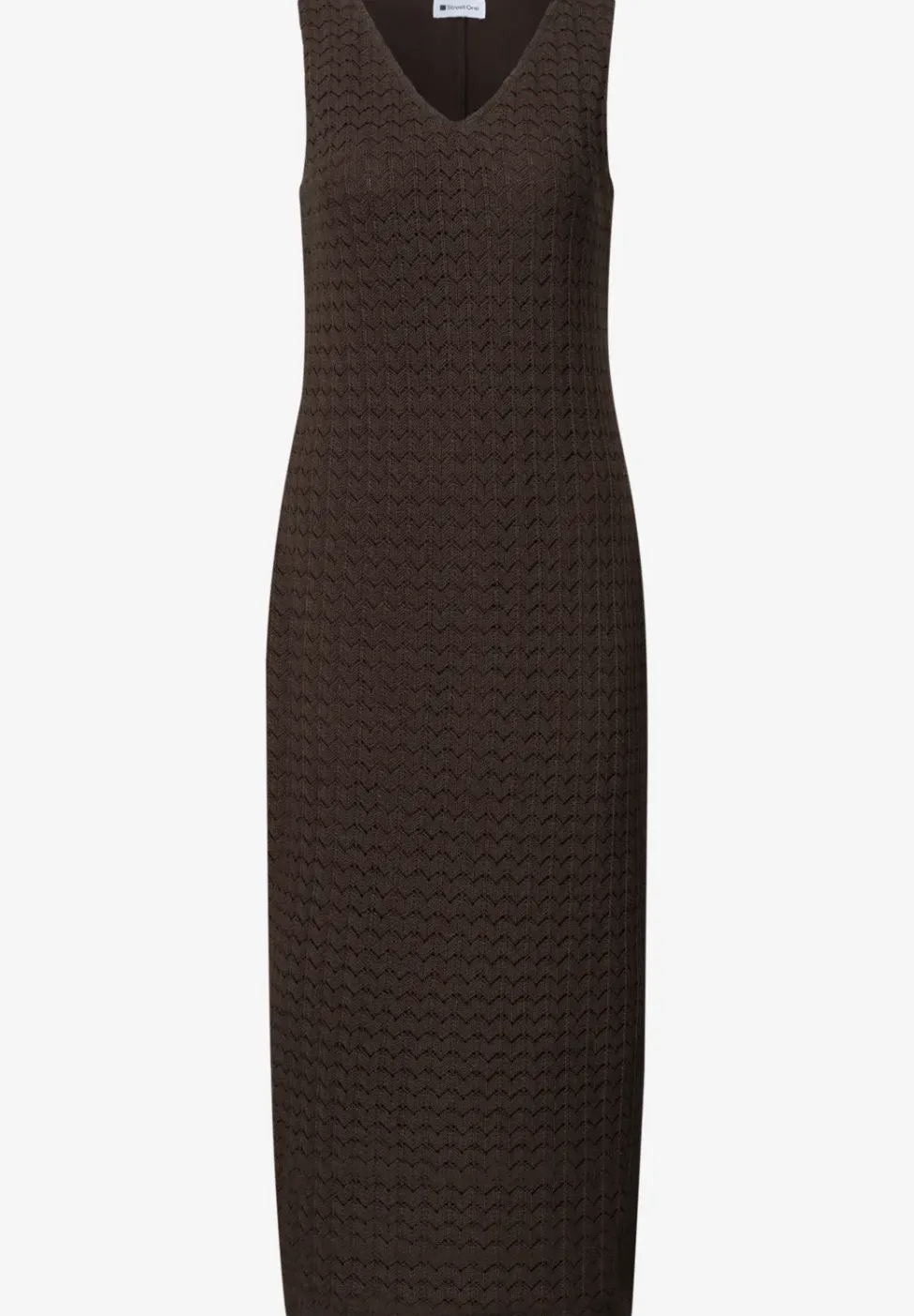 Midi-Kleid mit V-Neck aus Spitze