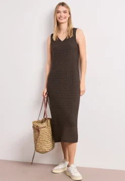 Midi-Kleid mit V-Neck aus Spitze