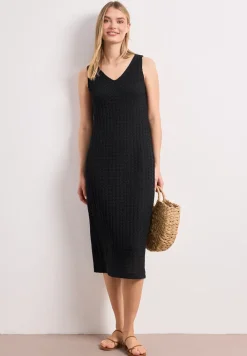 Midi-Kleid mit V-Neck aus Spitze