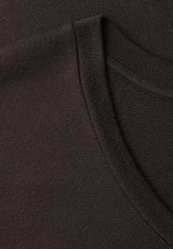 Midi-Kleid mit V-Neck im Strick-Look