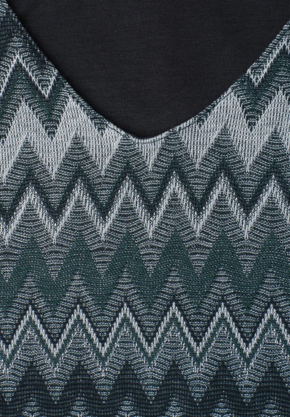 Midi-Kleid mit V-Neck in Jacquard-Qualität