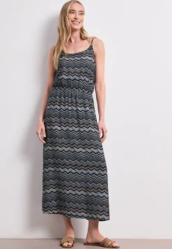 Midi-Kleid mit Zick-Zack-Muster
