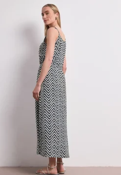 Midi-Kleid mit Zick-Zack-Muster