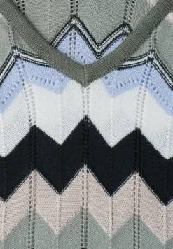 Midi-Kleid mit Zick-Zack-Muster