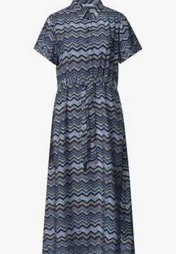 Midi-Kleid mit Zick-Zack-Muster