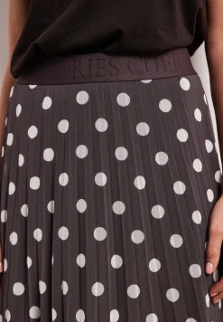 Midi-Rock aus Mesh mit Print