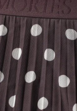 Midi-Rock aus Mesh mit Print