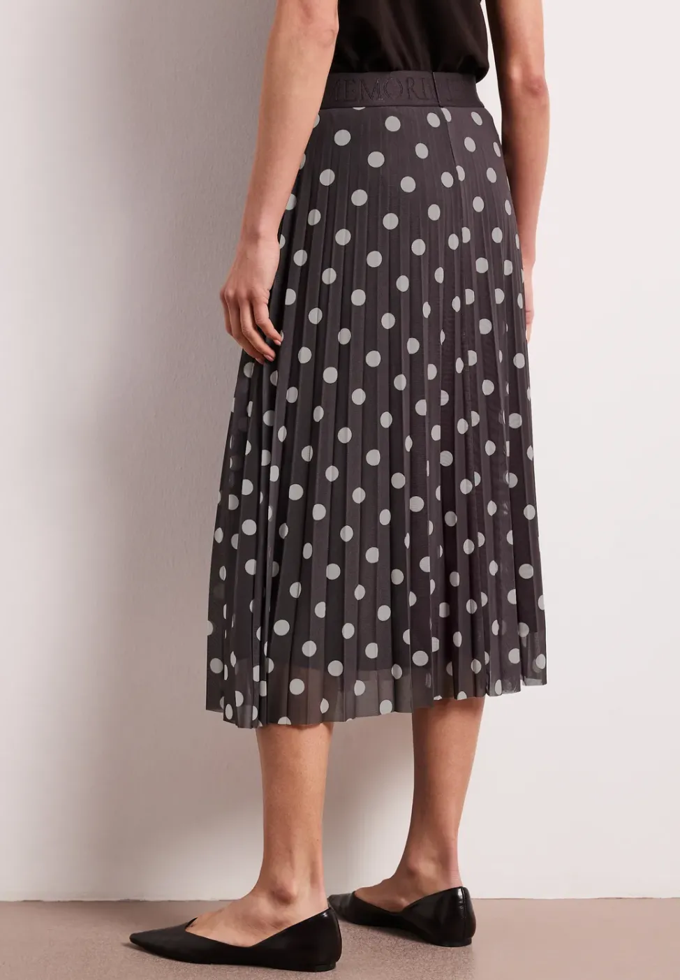 Midi-Rock aus Mesh mit Print