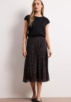 Midi-Rock aus Mesh mit Print
