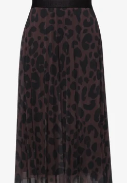 Midi-Rock aus Mesh mit Print