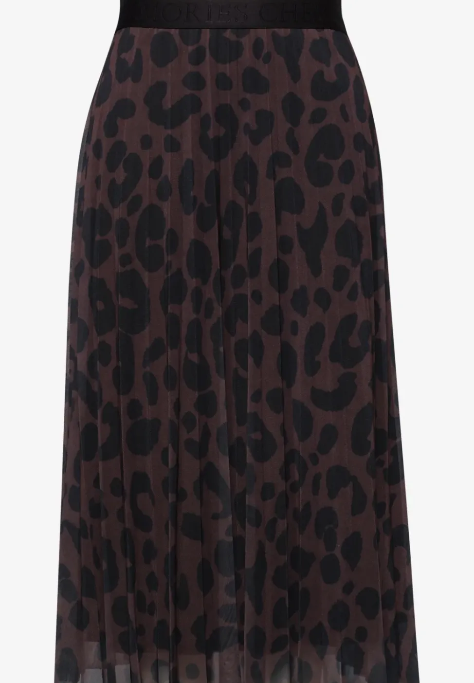Midi-Rock aus Mesh mit Print