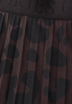 Midi-Rock aus Mesh mit Print
