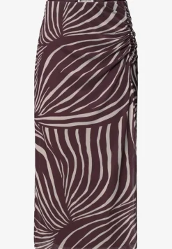 Midi-Rock aus Mesh mit Print