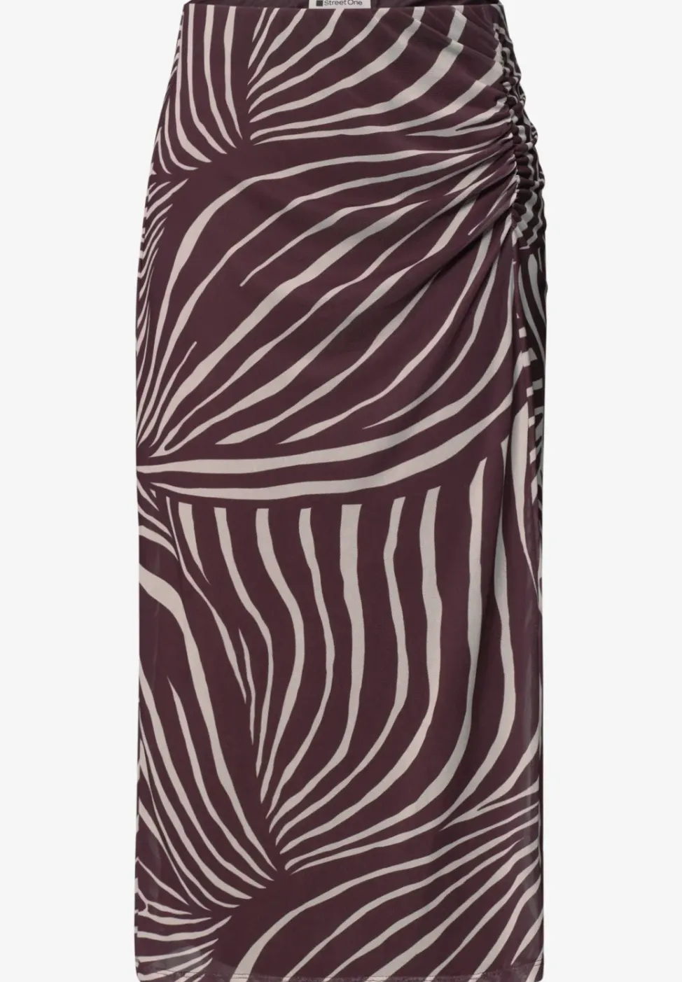 Midi-Rock aus Mesh mit Print