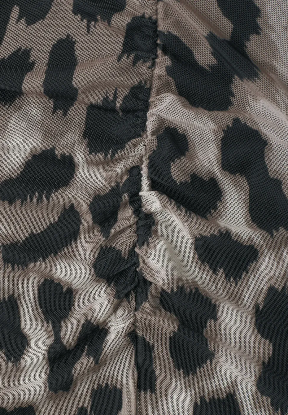 Midi-Rock aus Mesh mit Print