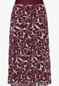 Midi-Rock aus Mesh mit Print