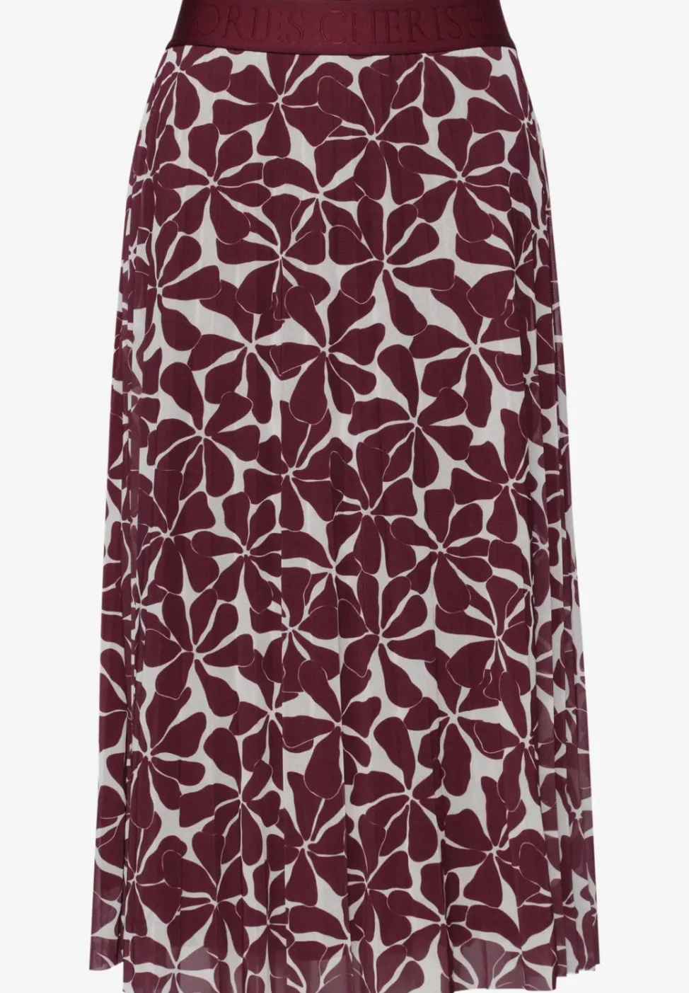 Midi-Rock aus Mesh mit Print