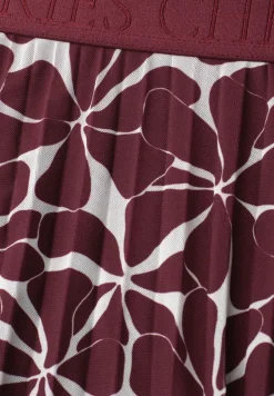 Midi-Rock aus Mesh mit Print