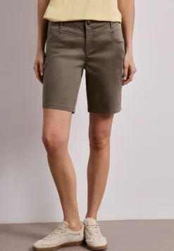 Mid Waist Bermuda in Satin-Optik