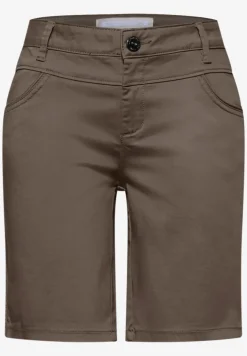 Mid Waist Bermuda in Satin-Optik