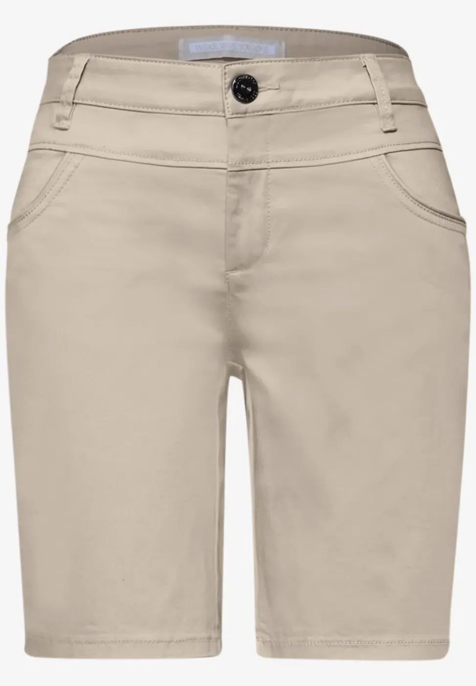 Mid Waist Bermuda in Satin-Optik