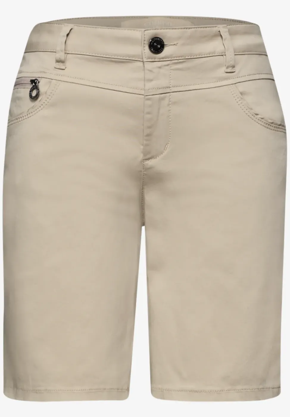 Mid Waist Bermuda in Satin-Optik