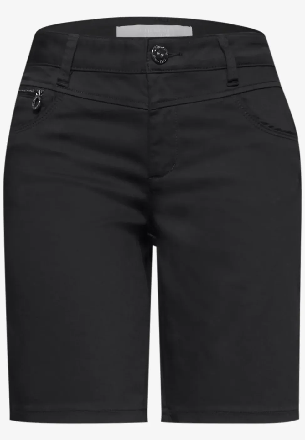 Mid Waist Bermuda in Satin-Optik