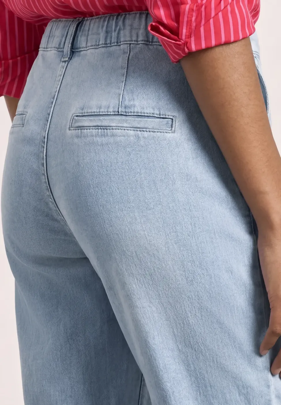 Mid Waist Jeans im Chino-Look