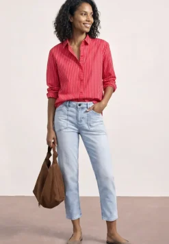 Mid Waist Jeans im Chino-Look