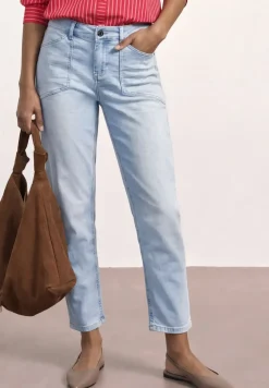 Mid Waist Jeans im Chino-Look