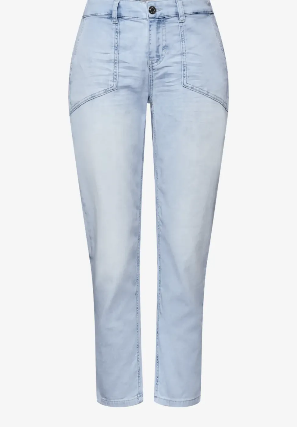 Mid Waist Jeans im Chino-Look