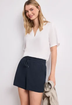 Mid Waist Shorts aus Musselinstoff