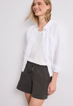Mid Waist Shorts aus Musselinstoff
