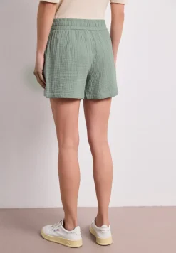 Mid Waist Shorts aus Musselinstoff