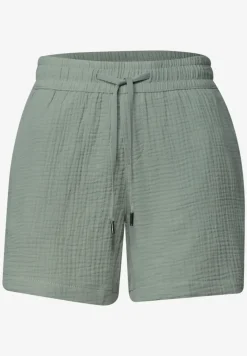 Mid Waist Shorts aus Musselinstoff