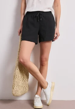 Mid Waist Shorts aus Musselinstoff