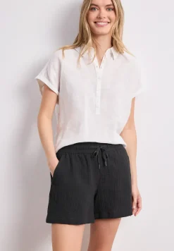 Mid Waist Shorts aus Musselinstoff