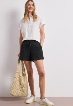 Mid Waist Shorts aus Musselinstoff