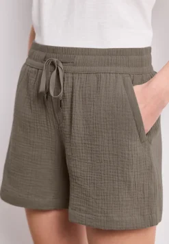 Mid Waist Shorts aus Musselinstoff