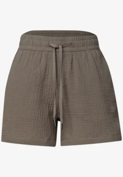 Mid Waist Shorts aus Musselinstoff