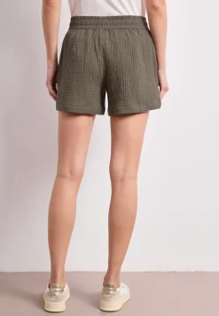 Mid Waist Shorts aus Musselinstoff