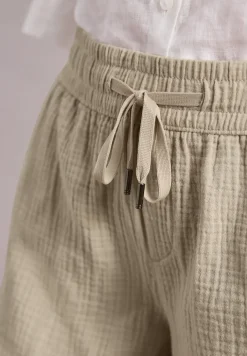 Mid Waist Shorts aus Musselinstoff