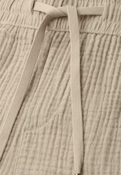 Mid Waist Shorts aus Musselinstoff