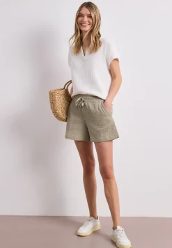 Mid Waist Shorts aus Musselinstoff