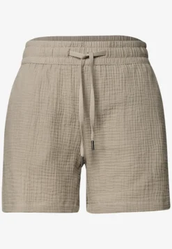 Mid Waist Shorts aus Musselinstoff