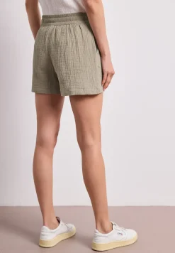 Mid Waist Shorts aus Musselinstoff