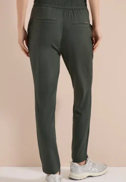 Mid Waist Slim Leg Hose im Casual Fit