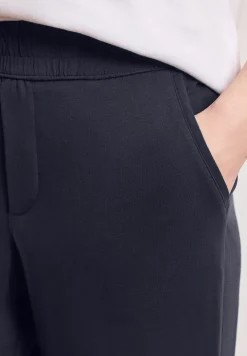 Mid Waist Slim Leg Hose im Loose Fit