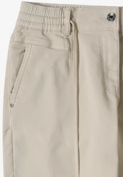 Mid Waist Slim Leg Hose im Loose Fit